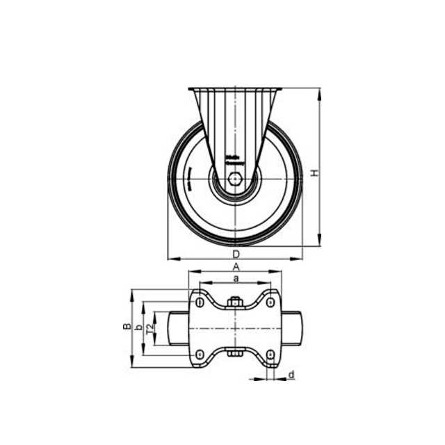 Ruedas Industriales B-PO-100G02-GPRS