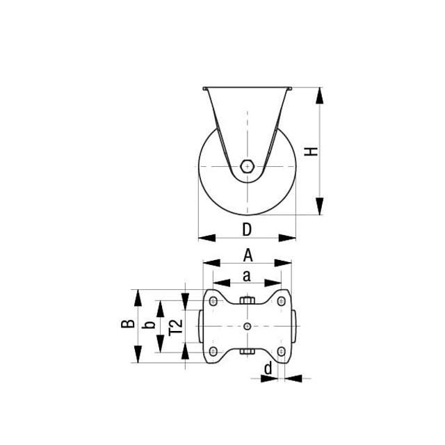 Ruedas Industriales BH02-ALBS-150K-gprs