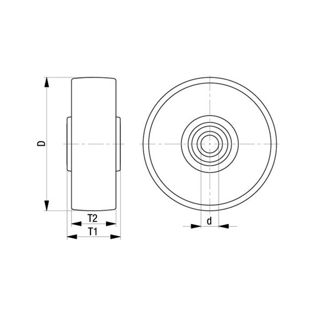 Ruedas Industriales FSTH02-40x25-0-8K-gprs